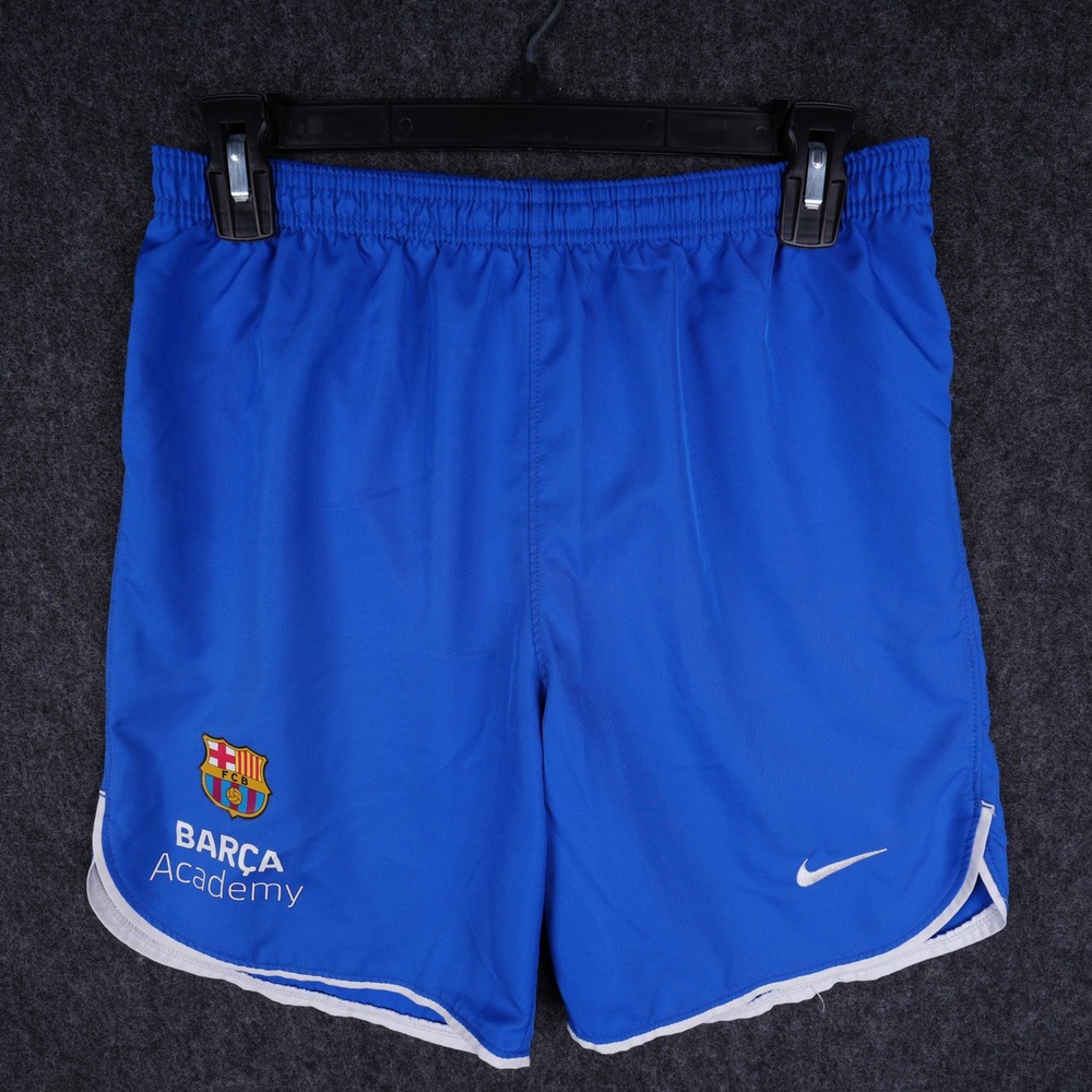 Nike FC Barcelona Barca Academy Soccer Shorts Mens Small Blue Excellent Slim Fit